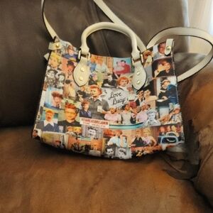 Multicolor Collage Handbag I Love Lucy
